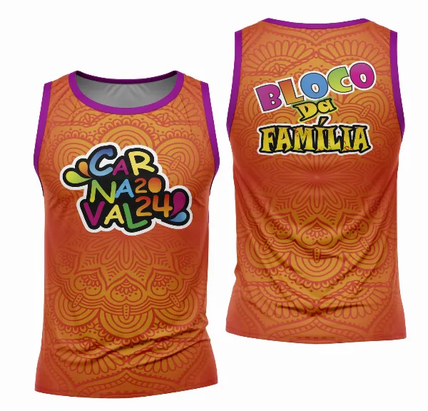 Arte Camisa Bloco Abadá Sublimação Carnaval 2026 - Modelo 78