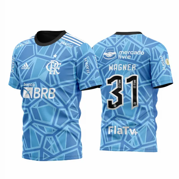 Arte Camisa Flamengo Titular - Goleiro 2022 2023 azul - Camisas Personalizadas, Uniformes De Time, Camisas De Futebol, Camisas De Time, Sublimação Em Camisas, Personalização De Uniformes, Estampas Em Camisas, Camisas Para Eventos, Camisas Para Empresas, Camisas Promocionais, Uniformes Esportivos, Camisas De Torcedor, Sublimação Em Tecido