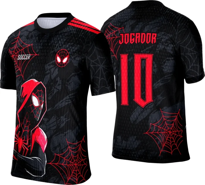 Arte Camisa Interclasse Homen Aranha com Vermelho 2025 - 0015