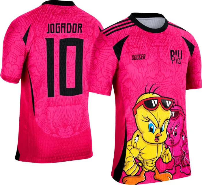 Arte Camisa Interclasse Piu-piu Amarelo com Rosa 2025  - 0006