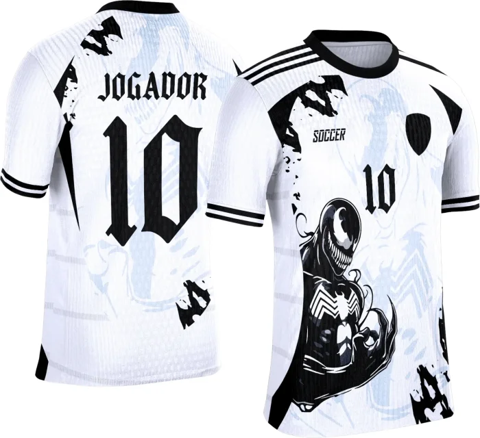 Arte Camisa Interclasse Venom Branca com Preto 2025 - 0003