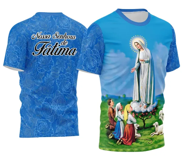 Arte Camisa Nossa Senhora de Fátima - Religião
