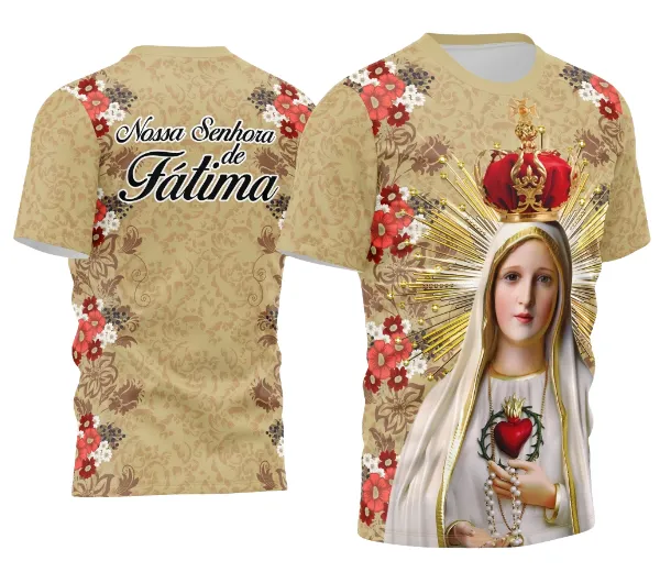 Arte Camisa Nossa Senhora de Fátima - Religião
