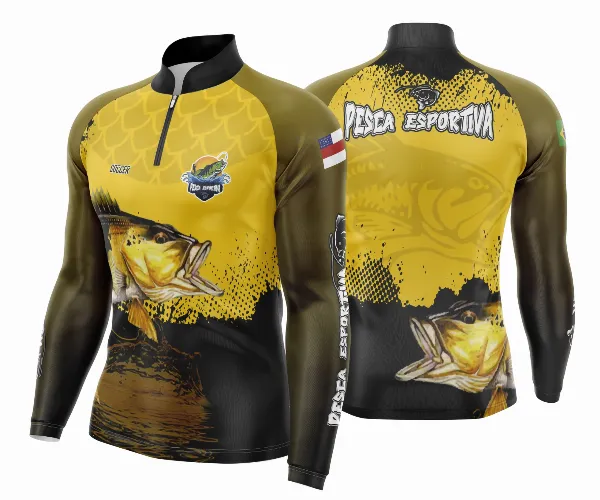 Arte Camisa Pesca Fishing Dourado Maron