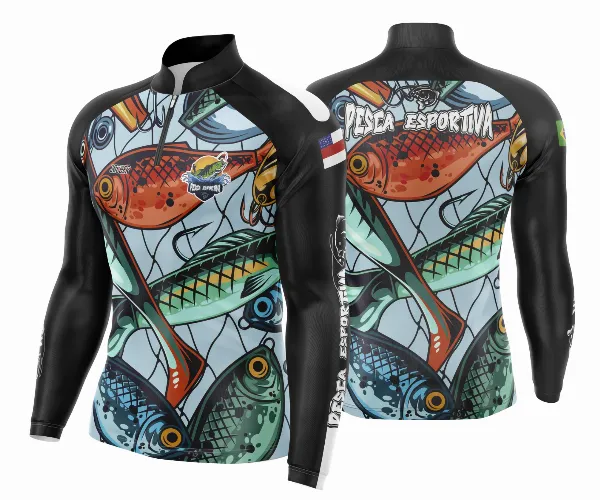 Arte Camisa Pesca Fishing Iscas de Peixe