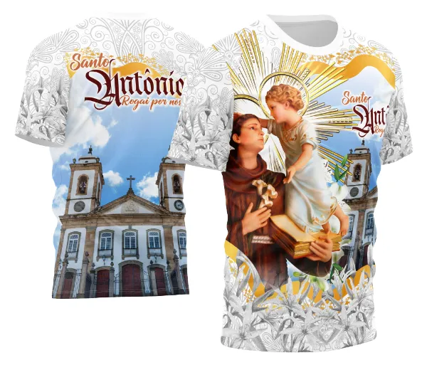 Arte Camisa Santo Antônio Religião 2026