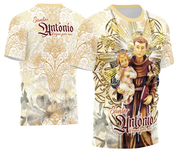 Arte Camisa Santo Antônio Religião 2026