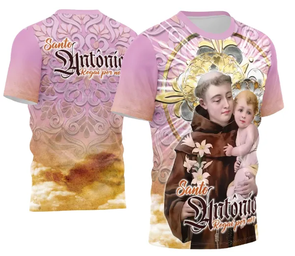 Arte Camisa Santo Antônio Religião 2026
