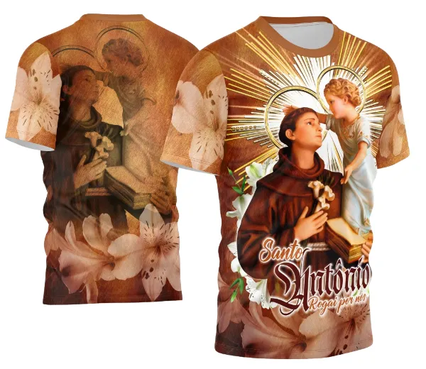 Arte Camisa Santo Antônio Religião 2026
