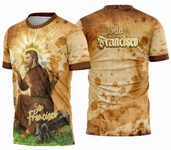 Arte  Camisa São Francisco de Assis Religião 