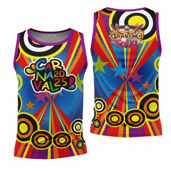 Arte Estampa Camisa Abadá de Carnaval 2026 - Modelo 23