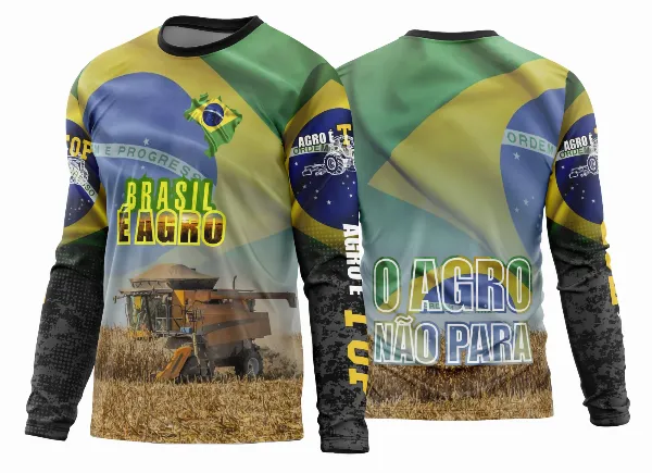 Arte Estampa Camisa Agro 2026 Manga Longa - Modelo 28