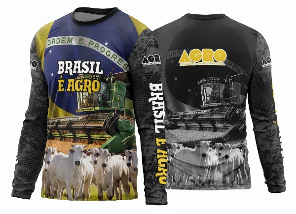  Arte Estampa Camisa Agro 2026 Modelo 06 Manga Longa