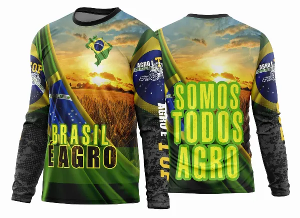 Arte Estampa Camisa Agro 2026 Modelo 11 Manga Longa