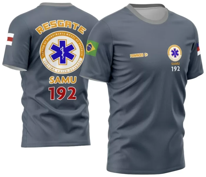 Arte Estampa Camisa Bombeiro Resgate 2024 - Modelo 03
