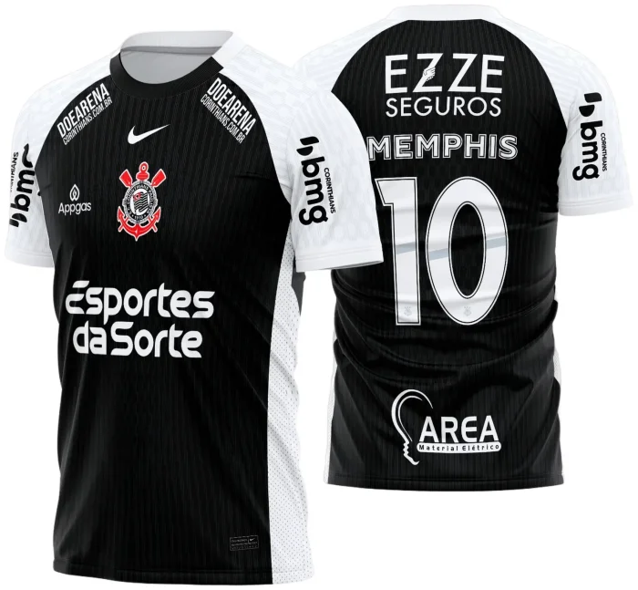 Arte Estampa Camisa Corinthians Reserva 2025 - 2026