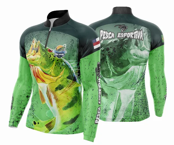 Arte Estampa Camisa De Pesca Esportiva Modelo 02
