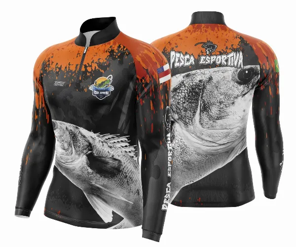 Arte Estampa Camisa De Pesca Esportiva Modelo 04