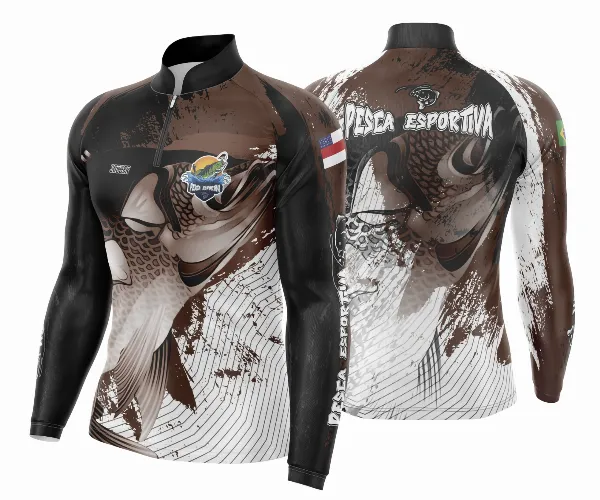 Arte Estampa Camisa De Pesca Esportiva Modelo 07