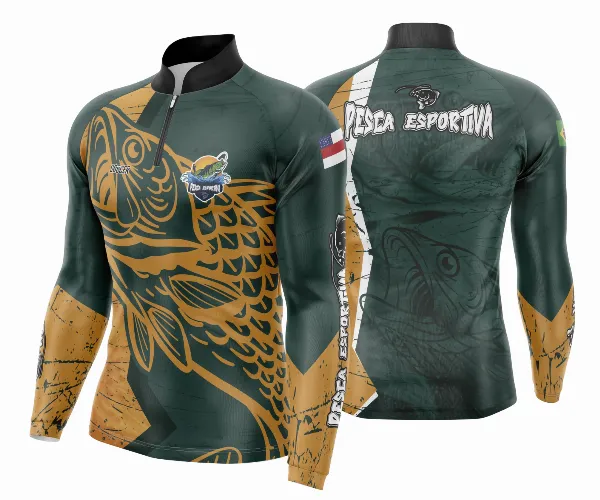 Arte Estampa Camisa De Pesca Esportiva Modelo 08