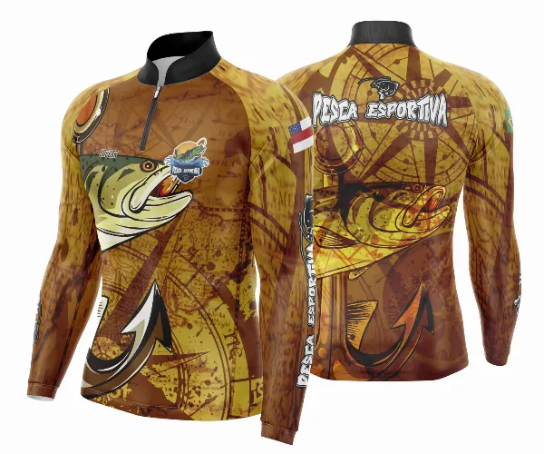 Arte Estampa Camisa De Pesca Esportiva Modelo 10