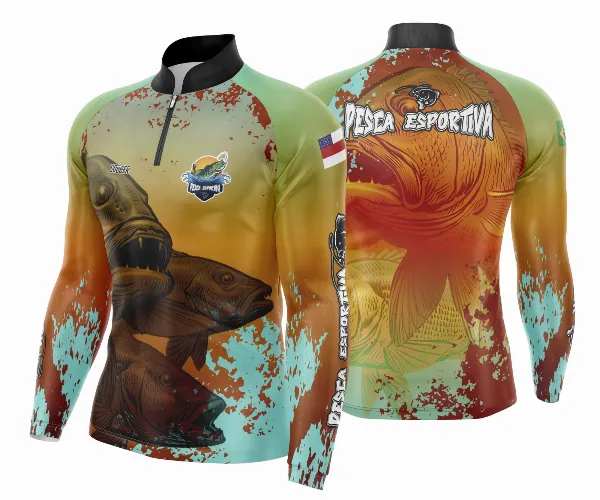 Arte Estampa Camisa De Pesca Esportiva Modelo 20