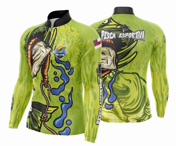 Arte Estampa Camisa De Pesca Esportiva Modelo 24
