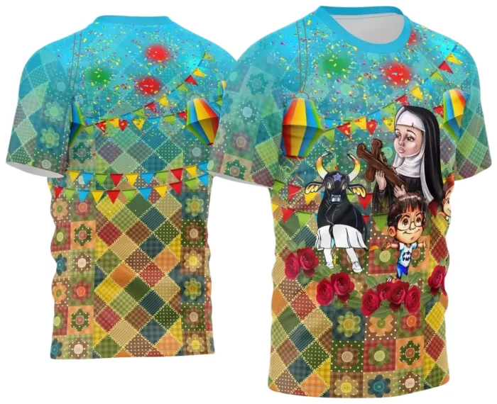 Arte Estampa Camisa Festa Junina Arraiá 2025