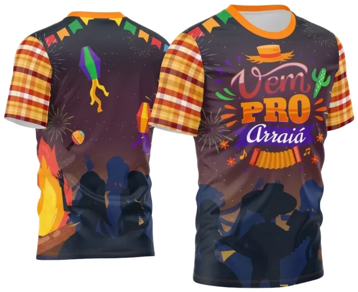 Arte Estampa Camisa Festa Junina Arraiá 2025