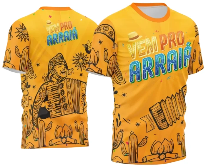 Arte Estampa Camisa Festa Junina Arraiá 2025