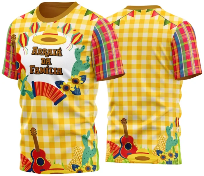 Arte Estampa Camisa Festa Junina Arraiá 2025