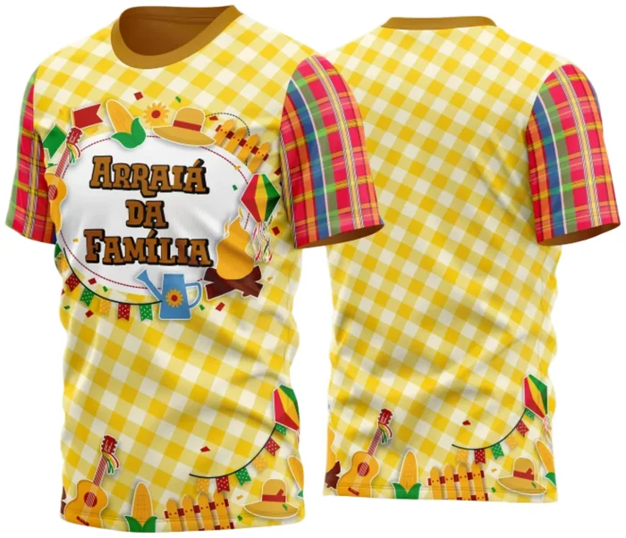 Arte Estampa Camisa Festa Junina Arraiá 2025