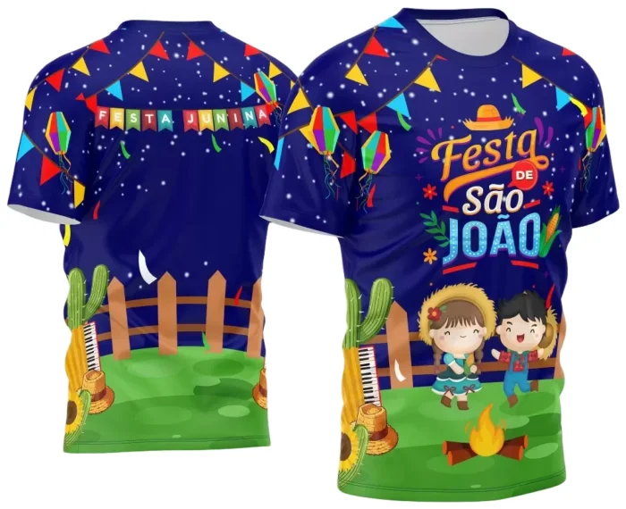 Arte Estampa Camisa Festa Junina Arraiá 2025
