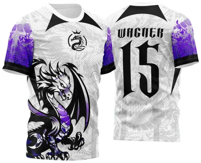 Arte Estampa Camisa Interclasse - Jogos Internos - 2024 - Dragão Branco