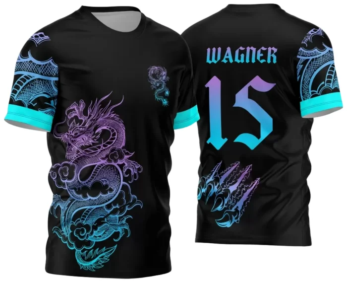 Arte Estampa Camisa Interclasse - Jogos Internos - 2024 - Dragão Degrade