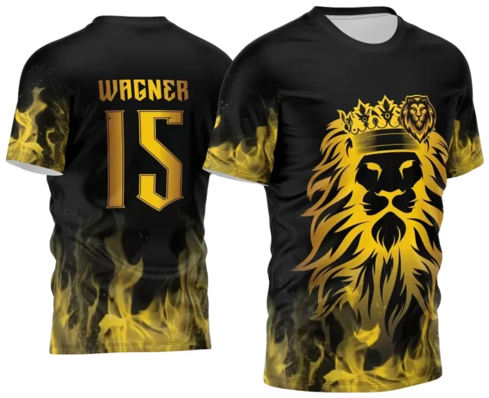 Arte Estampa Camisa Interclasse Leão Amarelo 2024