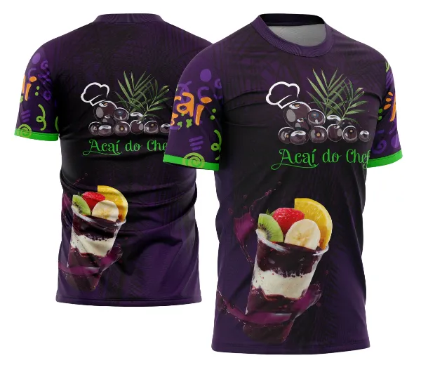 Arte Camisa Açaí com Frutas - Profissão