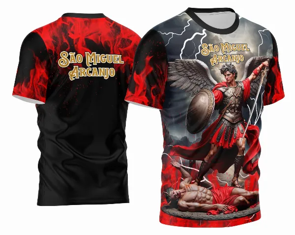 Arte Estampa Camisa Religião - São Miguel Arcanjo 2026