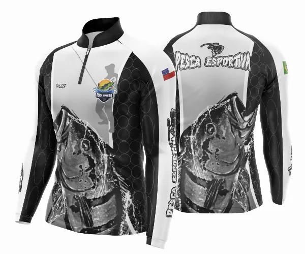 Arte Para Camisa De Pesca Esportiva Modelo 02