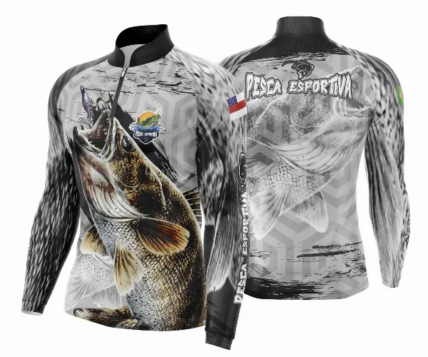 Arte Para Camisa De Pesca Esportiva Modelo 04