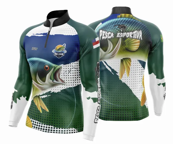Arte Para Camisa De Pesca Esportiva Modelo 08