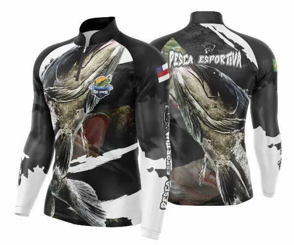 Arte Para Camisa De Pesca Esportiva Modelo 09