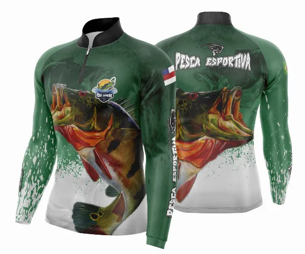 Arte Para Camisa De Pesca Esportiva Modelo 12