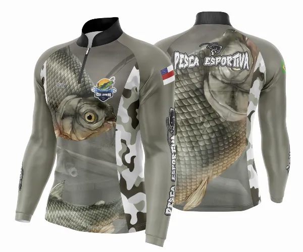 Arte Para Camisa De Pesca Esportiva Modelo 15