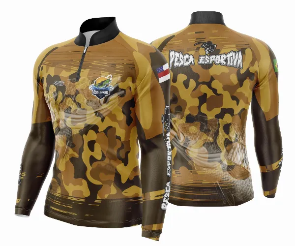 Arte Para Camisa De Pesca Esportiva Modelo 16