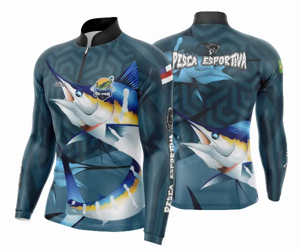 Arte Para Camisa De Pesca Esportiva Modelo 17