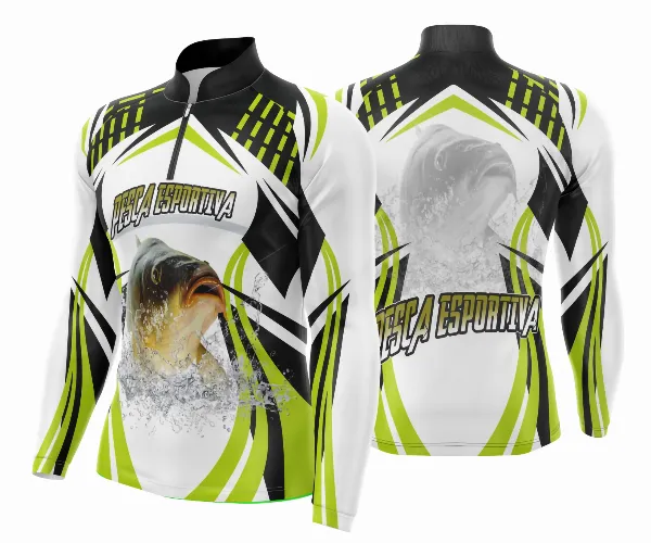 Arte Template Camisa De Pesca Esportiva