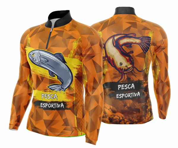 Arte Template Camisa De Pesca Esportiva