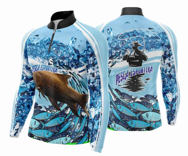 Arte Template Camisa De Pesca Esportiva