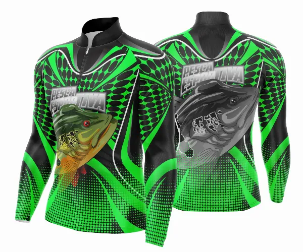 Arte Template Camisa De Pesca Esportiva